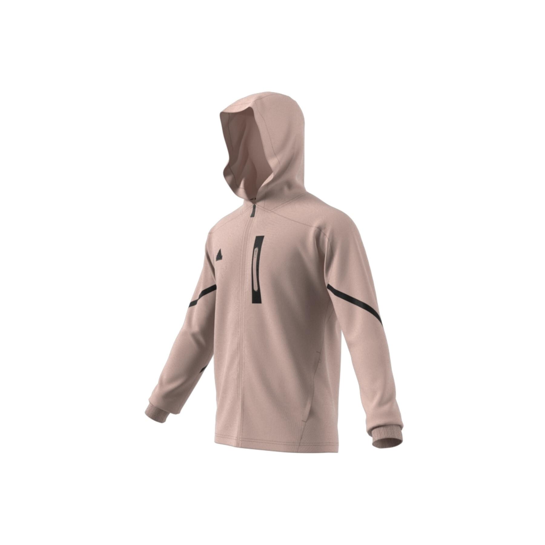Sweatshirt sudadera con capucha y cremallera adidas Designed for Gameday