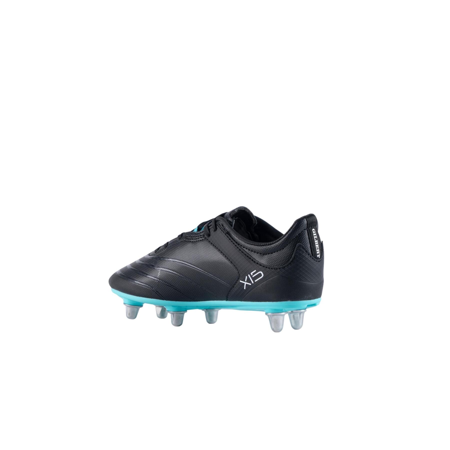 Zapatillas de rugby para niños Gilbert Sidestep X15 LO 6S