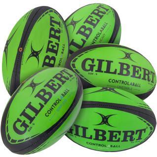 Paquete de 5 balones de rugby Gilbert Pass Catch Skill System (taille 5)